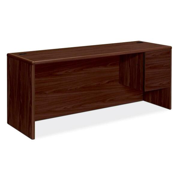 Learning Resources 29.5 x 72 x 24 in. Single Right Pedestal Credenza, Wood - Mahogany HON10745RNN